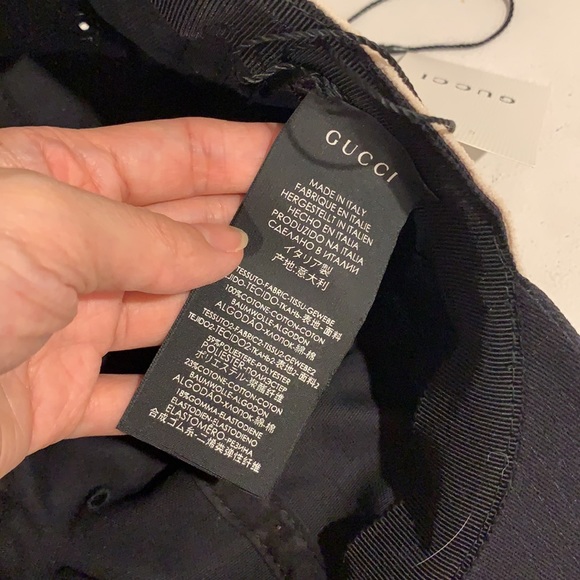 NWT Authentic Gucci Gabardine Rub Baseball Hat - Picture 12 of 13